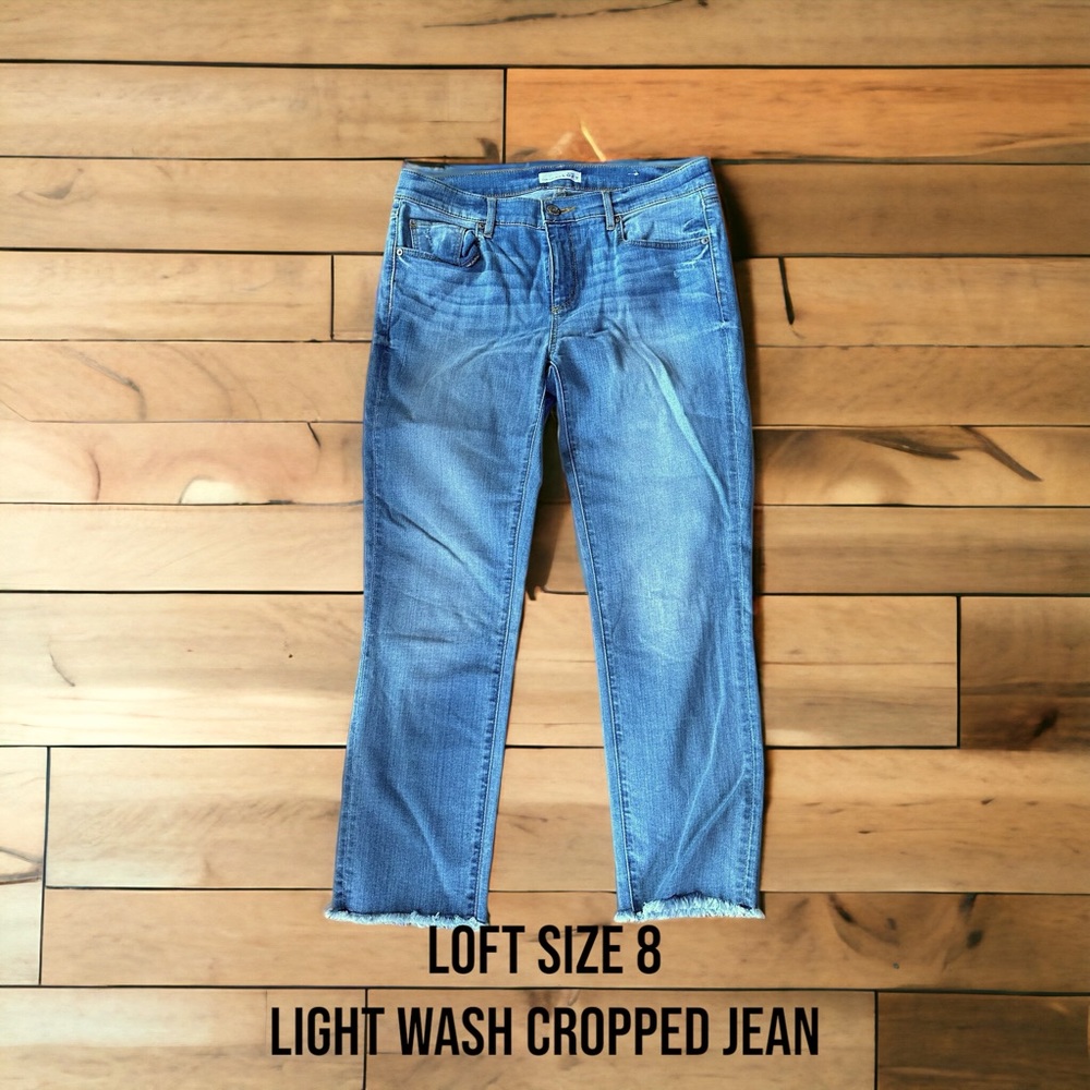 Women’s light wash cropped jean